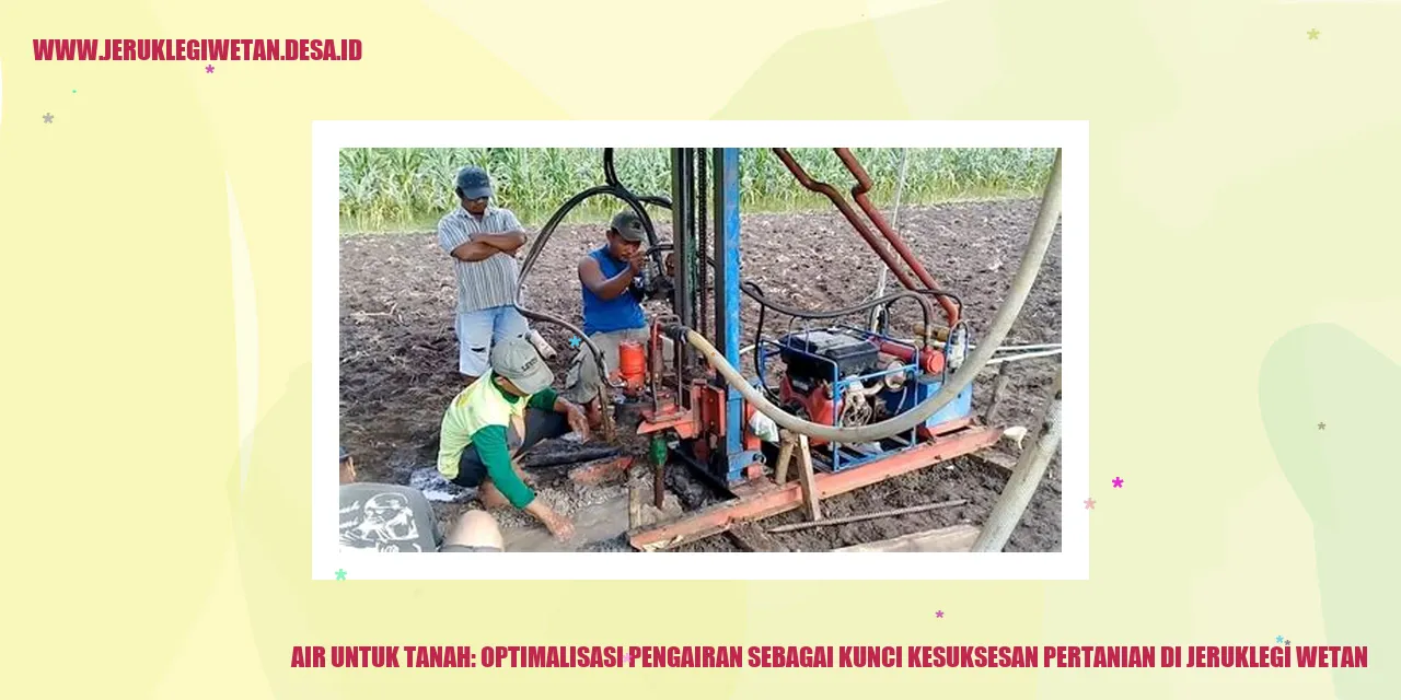 Air Untuk Tanah: Optimalisasi Pengairan sebagai Kunci Kesuksesan Pertanian di Jeruklegi Wetan