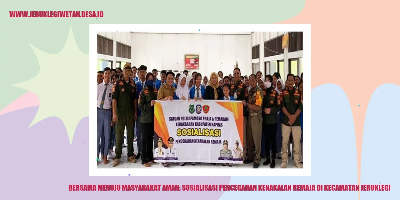 Bersama Menuju Masyarakat Aman: Sosialisasi Pencegahan Kenakalan Remaja di Kecamatan Jeruklegi