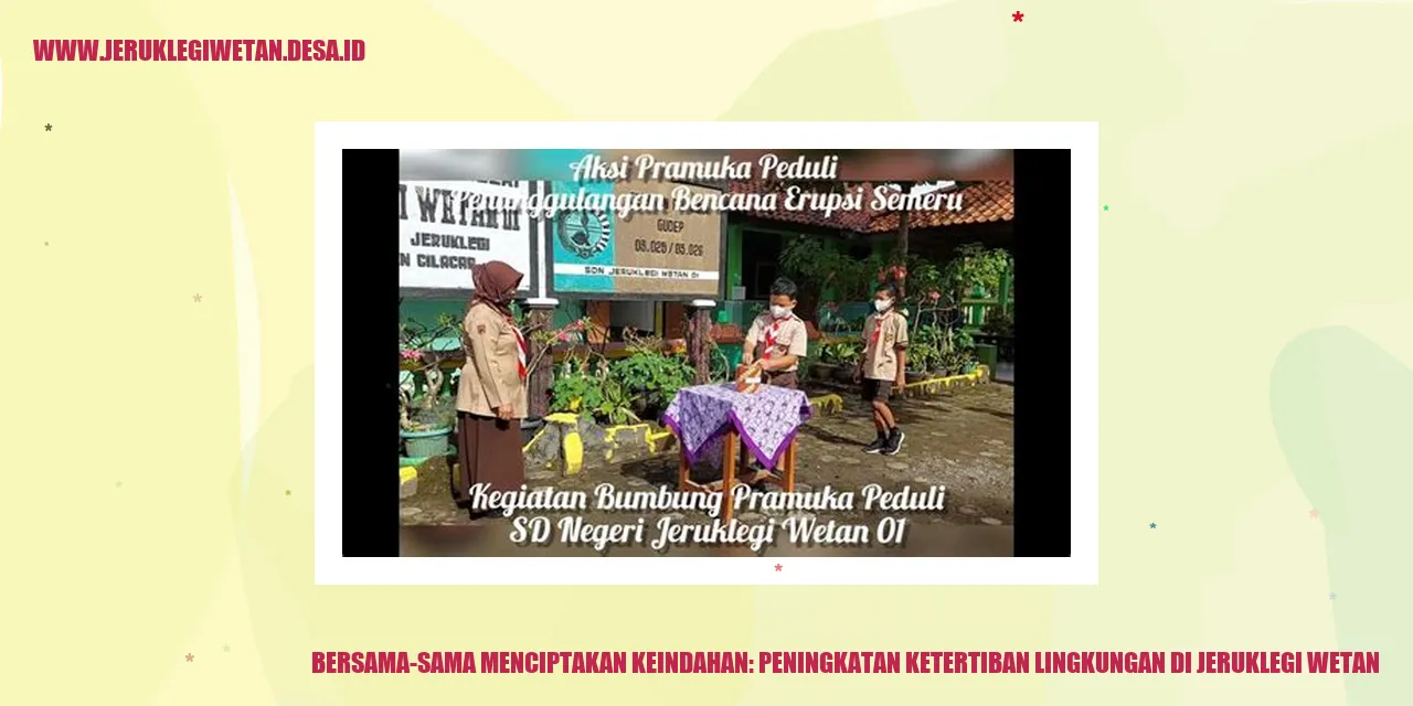 Bersama-sama Menciptakan Keindahan: Peningkatan Ketertiban Lingkungan di Jeruklegi Wetan