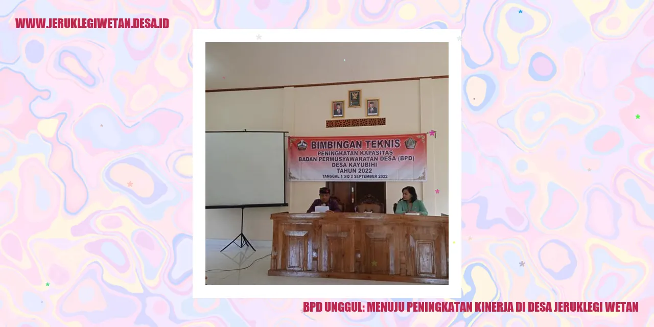Kinerja BPD Unggul di Desa Jeruklegi