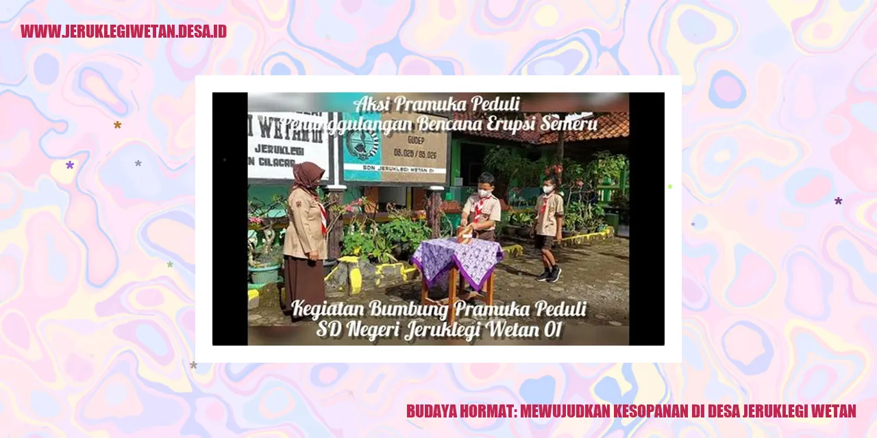 Menghormati Budaya Desa Jeruklegi