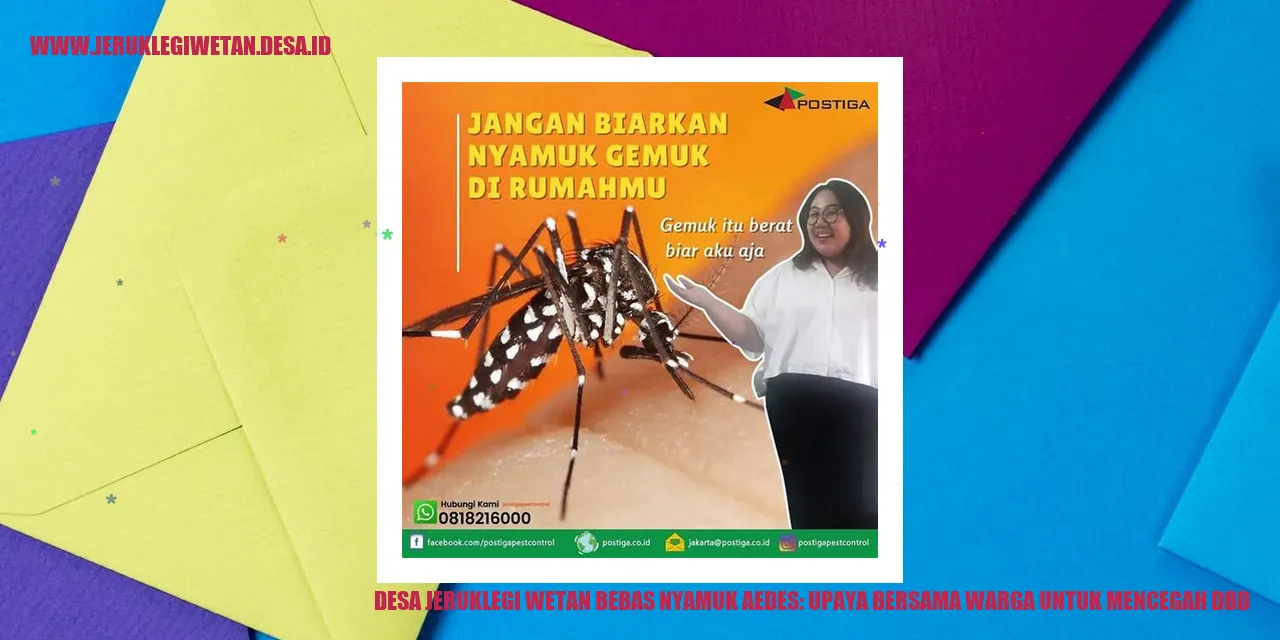 Jeruklegi Wetan: Desa Bebas Nyamuk Aedes