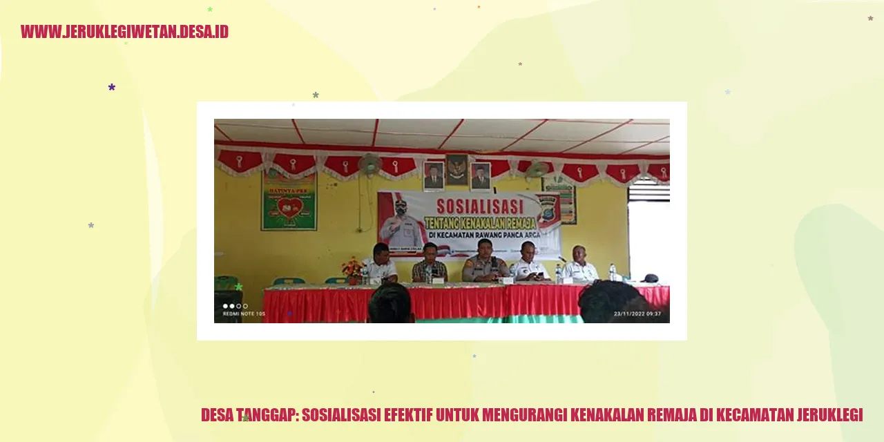 Desa Tanggap: Sosialisasi Efektif untuk Mengurangi Kenakalan Remaja di Kecamatan Jeruklegi