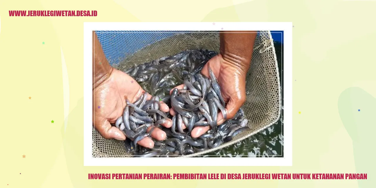 Inovasi Pertanian Perairan: Pembibitan Lele di Desa Jeruklegi Wetan untuk Ketahanan Pangan