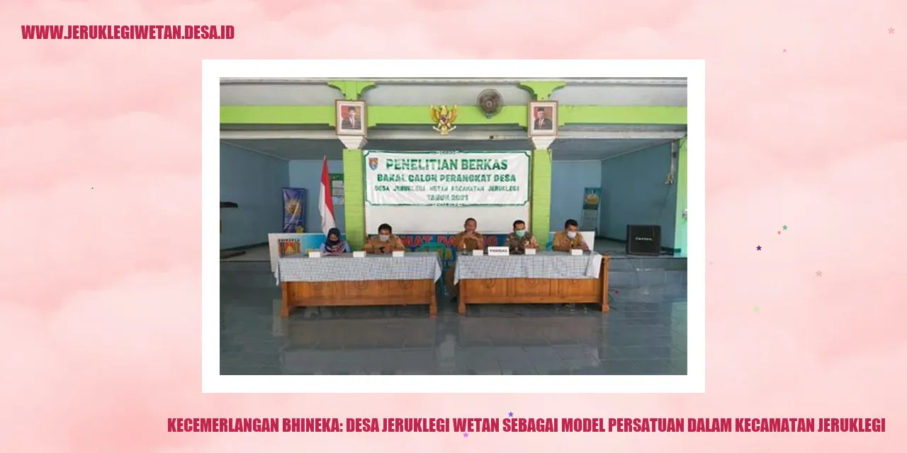 Kecemerlangan Bhineka: Desa Jeruklegi Wetan Sebagai Model Persatuan dalam Kecamatan Jeruklegi