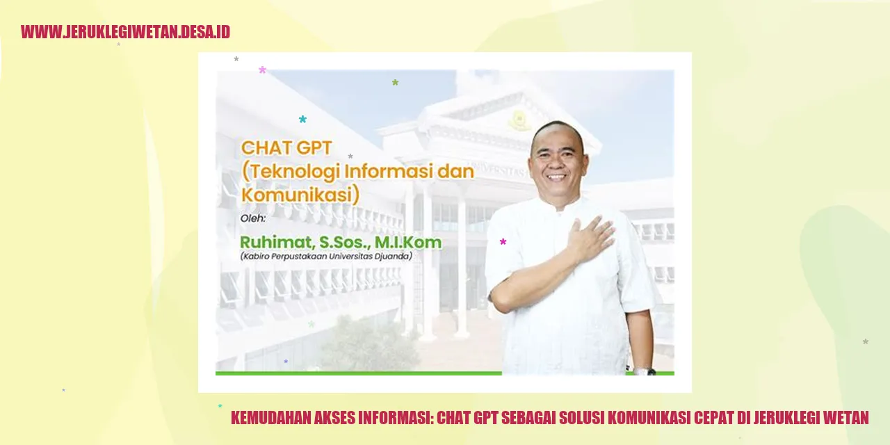 Kemudahan Akses Informasi: Chat GPT sebagai Solusi Komunikasi Cepat di Jeruklegi Wetan