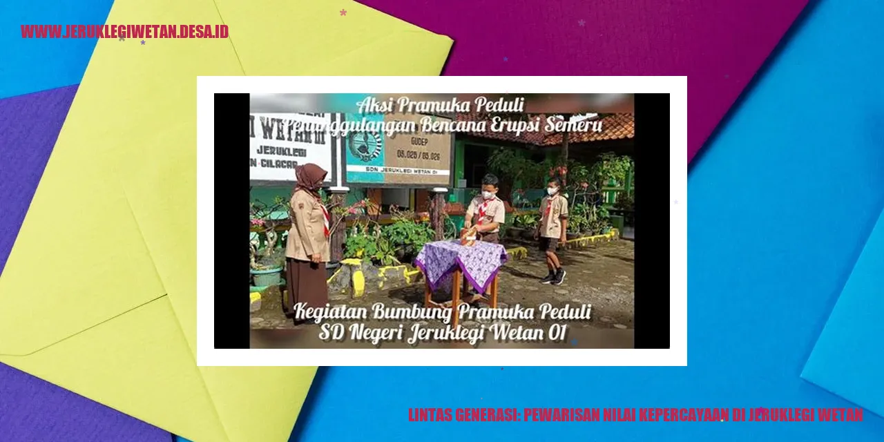 LINTAS GENERASI: PEWARISAN NILAI KEPERCAYAAN DI JERUKLEGI WETAN