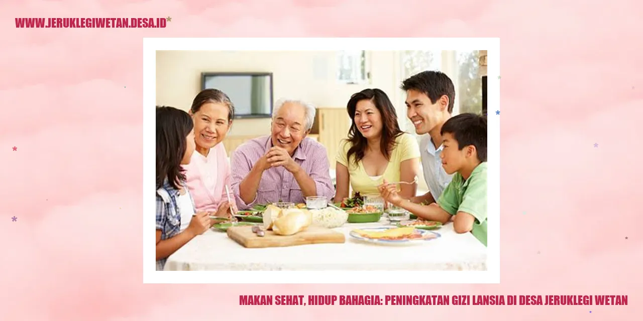 Makan Sehat, Hidup Bahagia: Peningkatan Gizi Lansia di Desa Jeruklegi Wetan