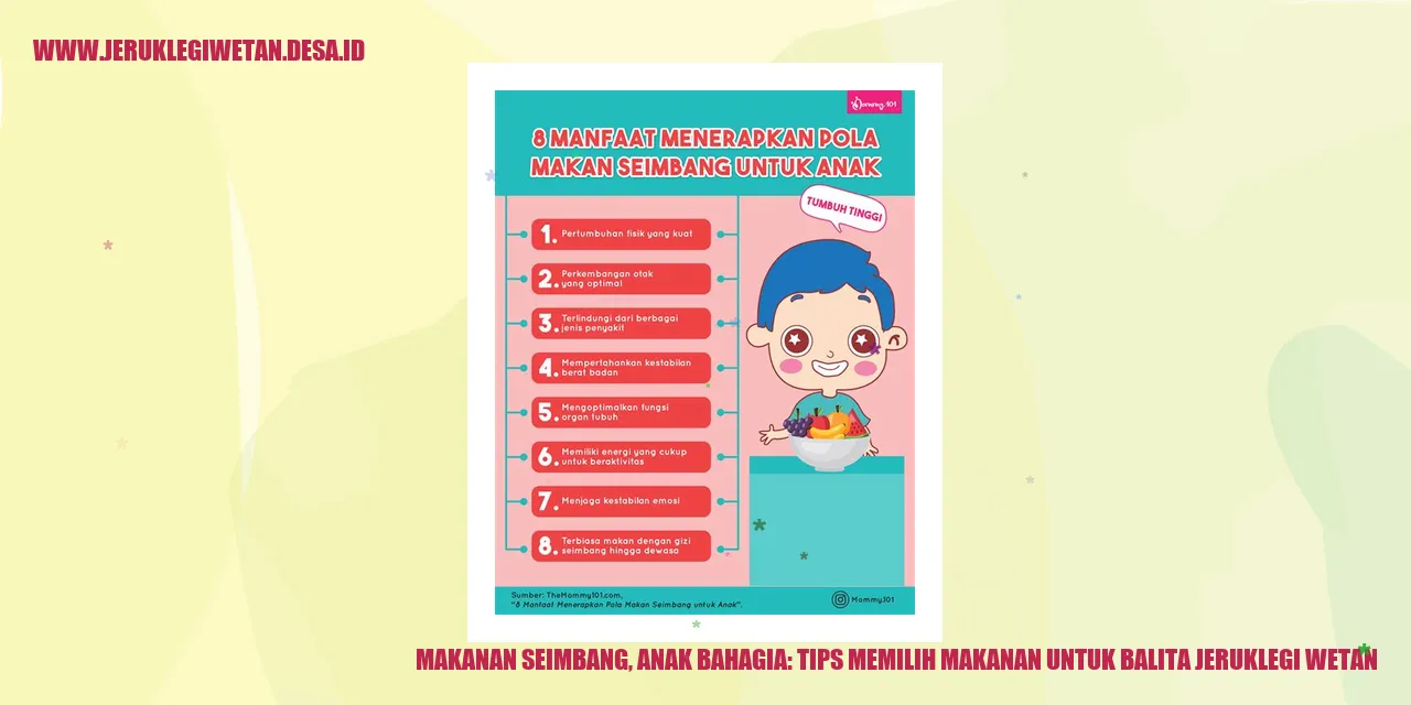 Makanan Seimbang, Anak Bahagia: Tips Memilih Makanan untuk Balita Jeruklegi Wetan