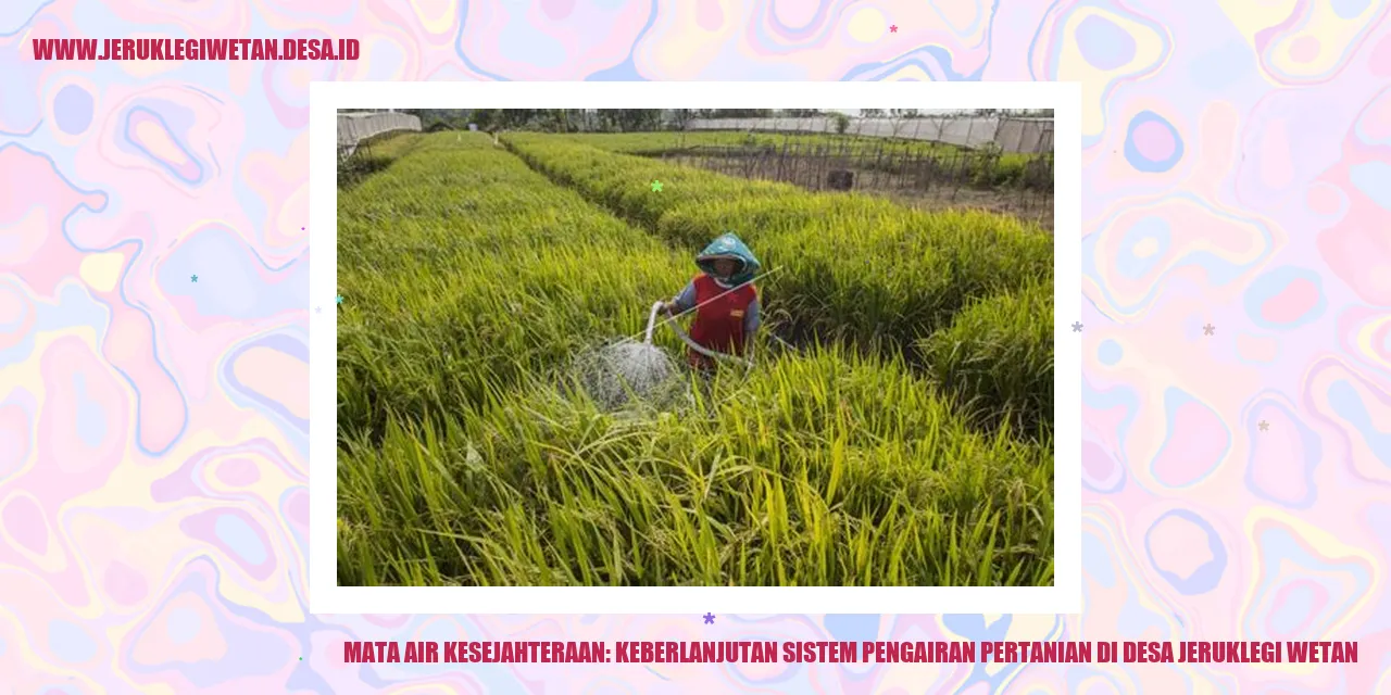 Mata Air Kesejahteraan: Keberlanjutan Sistem Pengairan Pertanian di Desa Jeruklegi Wetan