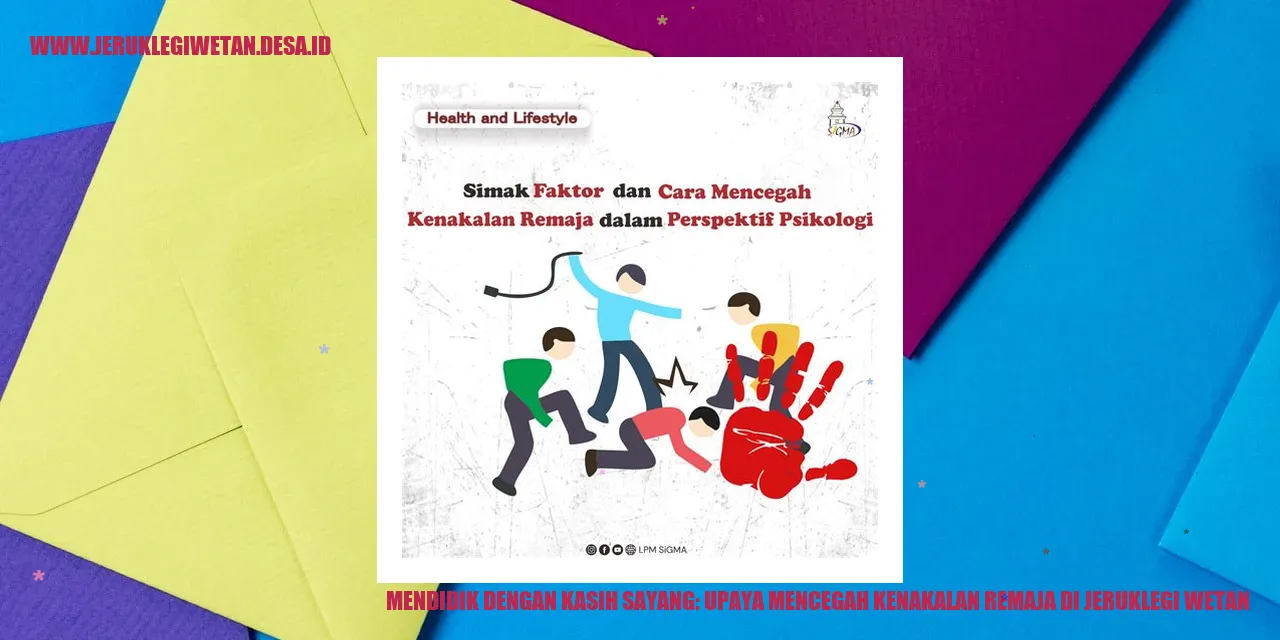 Mendidik dengan Kasih Sayang: Upaya Mencegah Kenakalan Remaja di Jeruklegi Wetan