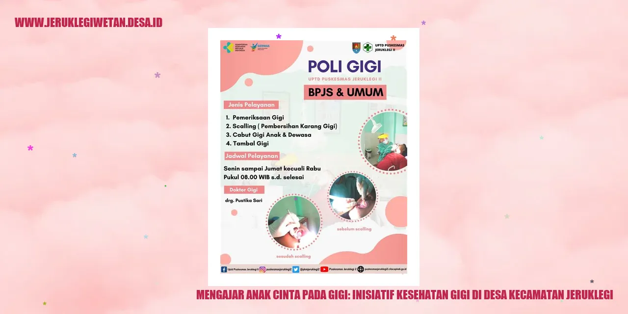 Mengajar Anak Cinta pada Gigi: Inisiatif Kesehatan Gigi di Desa Kecamatan Jeruklegi
