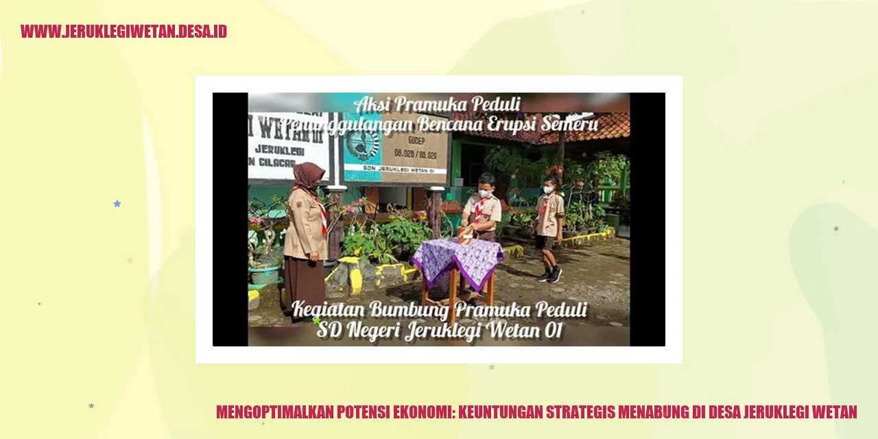 Mengoptimalkan Potensi Ekonomi: Keuntungan Strategis Menabung di Desa Jeruklegi Wetan