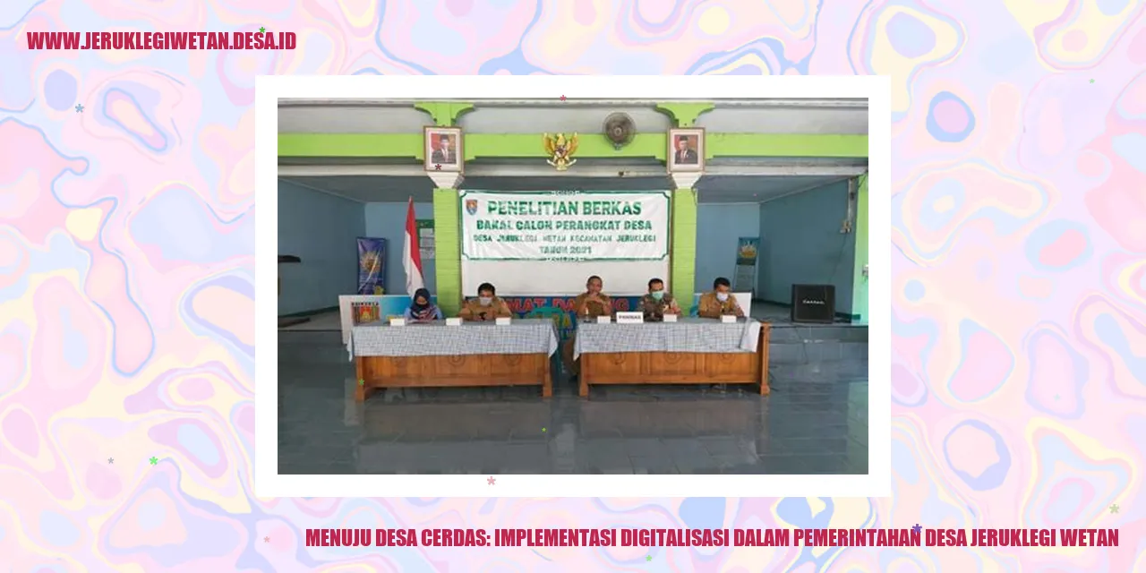Menuju Desa Cerdas: Implementasi Digitalisasi dalam Pemerintahan Desa Jeruklegi Wetan