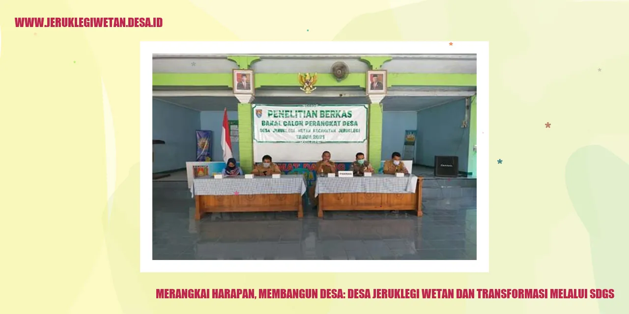 Merangkai Harapan, Membangun Desa: Desa Jeruklegi Wetan dan Transformasi Melalui SDGs