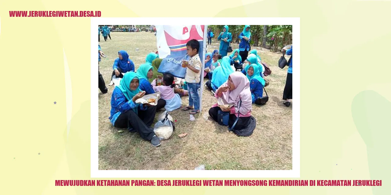 Mewujudkan Ketahanan Pangan: Desa Jeruklegi Wetan Menyongsong Kemandirian di Kecamatan Jeruklegi