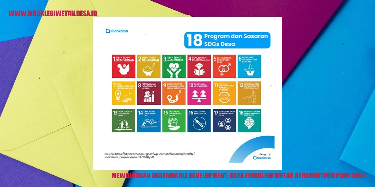 Mewujudkan Sustainable Development: Desa Jeruklegi Wetan Berkomitmen pada SDGs