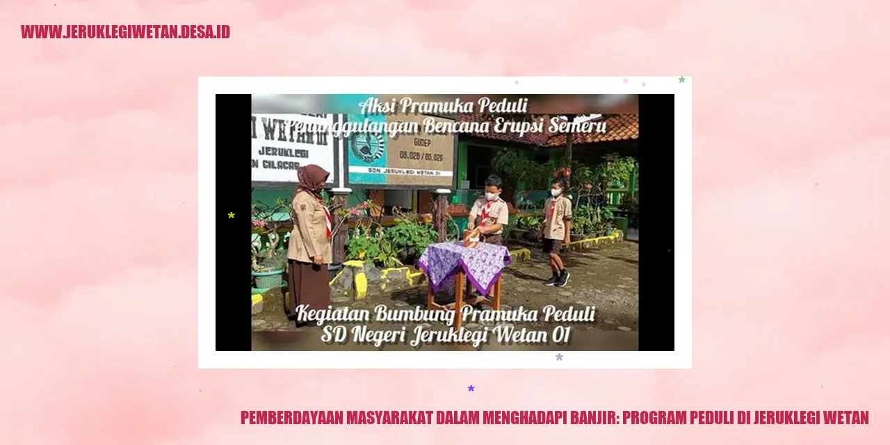 Pemberdayaan Masyarakat dalam Menghadapi Banjir: Program Peduli di Jeruklegi Wetan