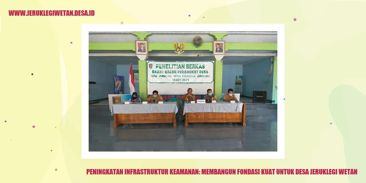 Peningkatan Infrastruktur Keamanan: Membangun Fondasi Kuat untuk Desa Jeruklegi Wetan