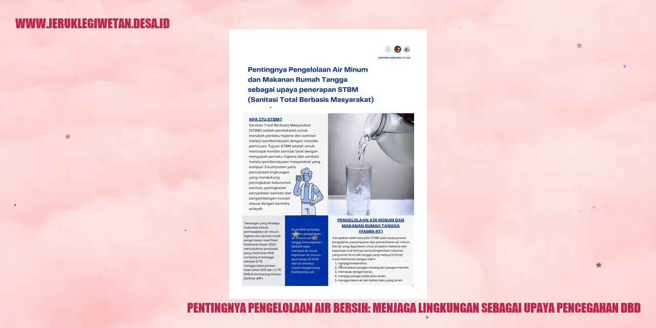 Pentingnya Pengelolaan Air Bersih: Menjaga Lingkungan sebagai Upaya Pencegahan DBD