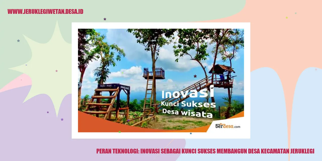 Peran Teknologi: Inovasi sebagai Kunci Sukses Membangun Desa Kecamatan Jeruklegi